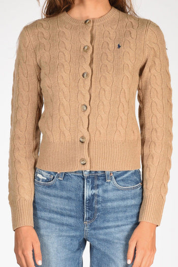 Cardigan Treccia Beige Donna - 3