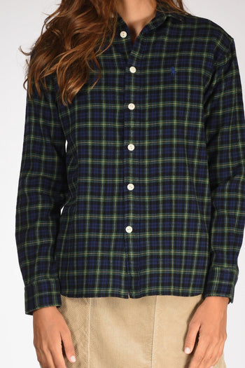 Camicia Scozzese Blu/verde Donna - 3