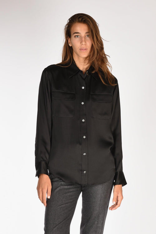 Camicia Tasche Nero Donna