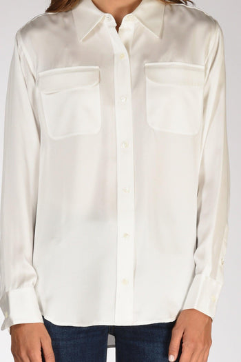 Camicia Tasche Bianco Naturale Donna - 3