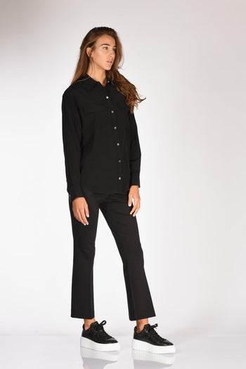 Camicia Tasche Nero Donna - 4