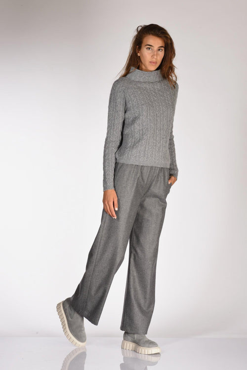 Pantalone Elastico Grigio Donna - 2