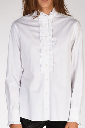 Camicia Rouches Bianco Donna - 3