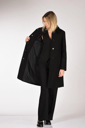 Cappotto Monopetto Nero Donna - 6