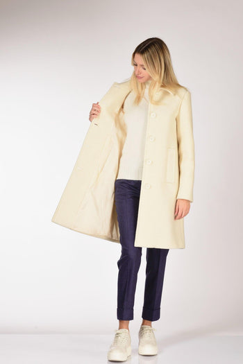 Cappotto Monopetto Bianco Naturale Donna - 6