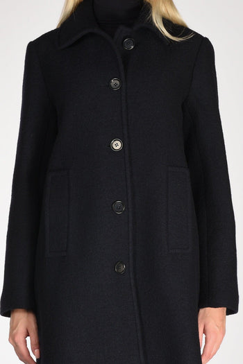 Cappotto Monopetto Blu Donna - 3