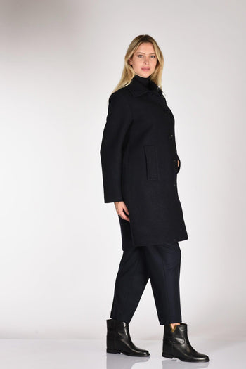 Cappotto Monopetto Blu Donna - 4