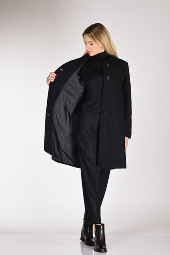 Cappotto Monopetto Blu Donna - 6