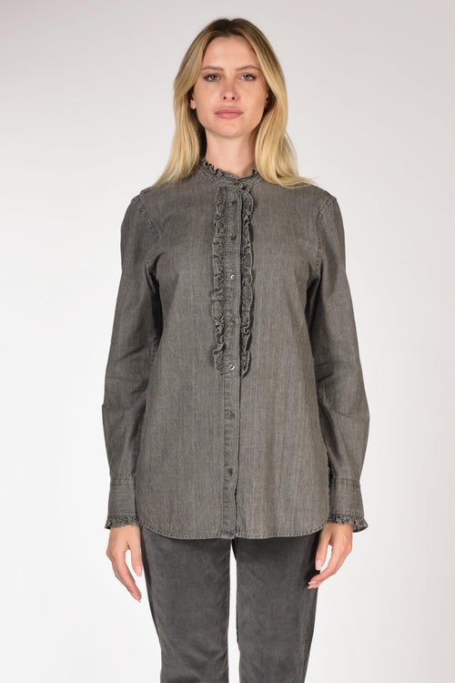 Camicia Rouches Grigio Donna - 2