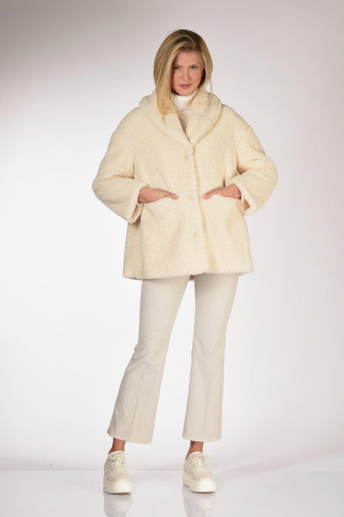 Cappotto Trudie Bianco Naturale Donna