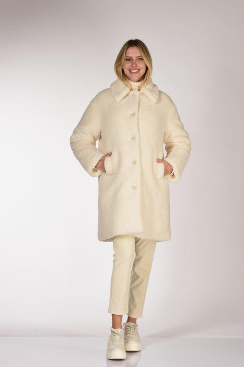 Cappotto Ysabel Re Bianco Naturale Donna