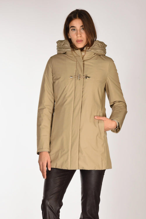 Cappotto Toggle Beige Donna