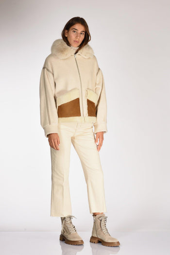 Shearling Eco Fur Beige Donna - 3