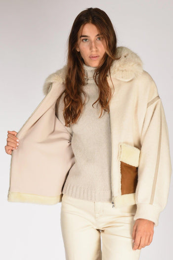 Shearling Eco Fur Beige Donna - 5