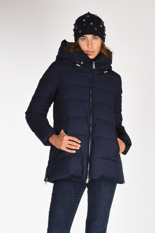 Piumino Hooded Blu Donna