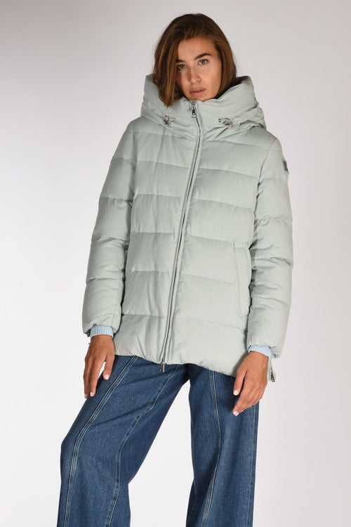 Piumino Hooded Azzurro Chiaro Donna