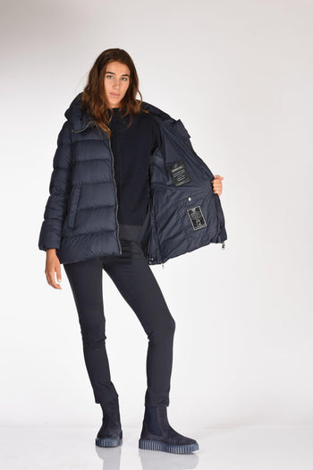 Piumino Hooded Blu Donna - 7