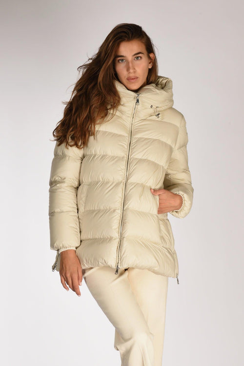 Piumino Hooded Beige Donna