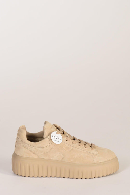 Sneakers H-stripes Beige Scuro Donna