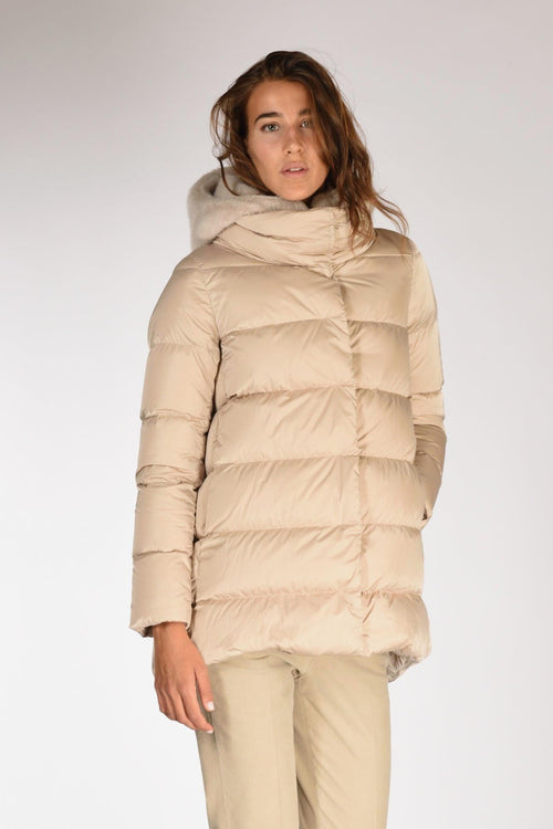 Piumino A Shape Beige Donna