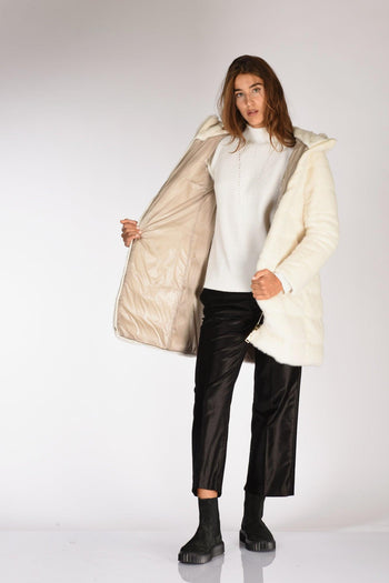 Piumino Faux Fur Bianco Donna - 6