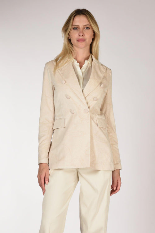 1901 Blazer Jaquard Bianco Naturale Donna