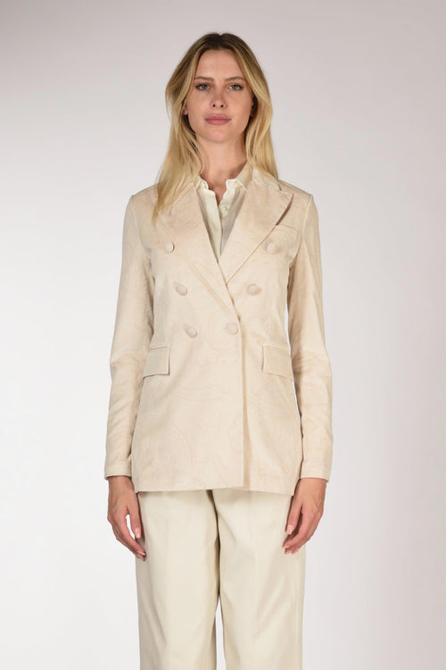 1901 Blazer Jaquard Bianco Naturale Donna - 2