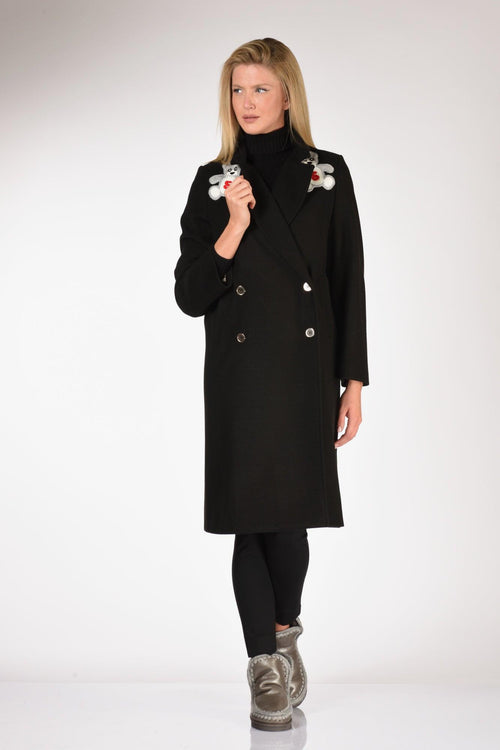 Cappotto Orsetti Nero Donna