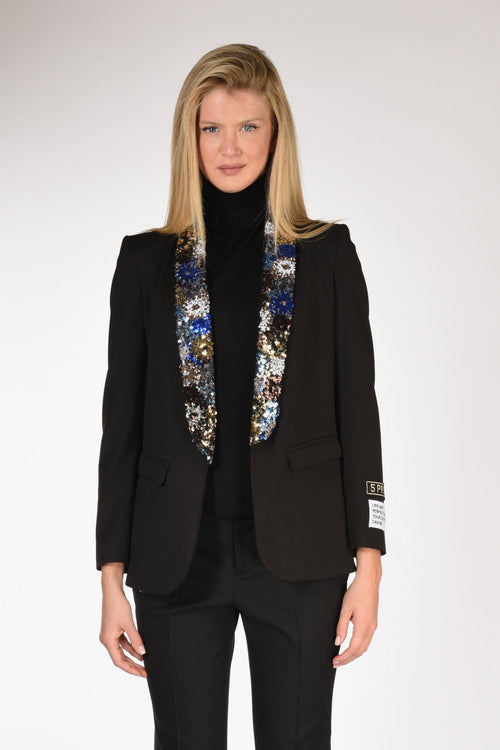 Blazer Paillette Nero/blu Donna - 2