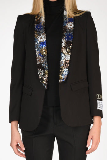 Blazer Paillette Nero/blu Donna - 3