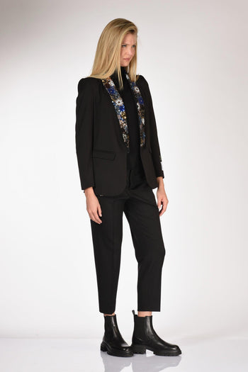 Blazer Paillette Nero/blu Donna - 4