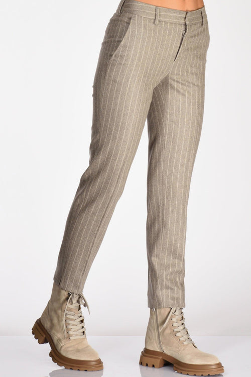 Pantalone New York Beige Chiaro/beige Donna