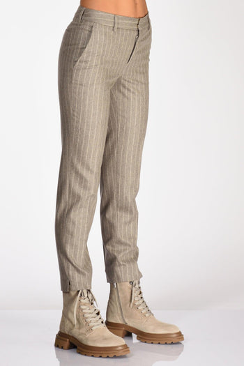 Pantalone New York Beige Chiaro/beige Donna - 4