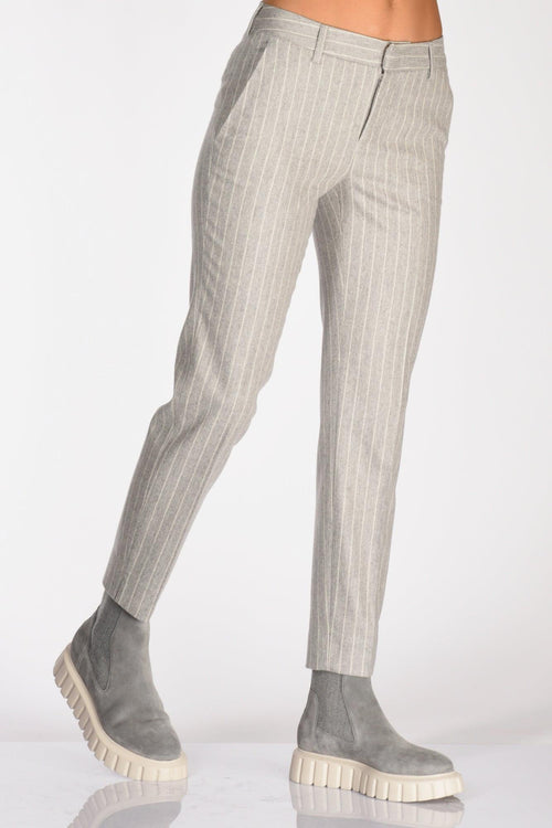 Pantalone New York Grigio/bianco Donna