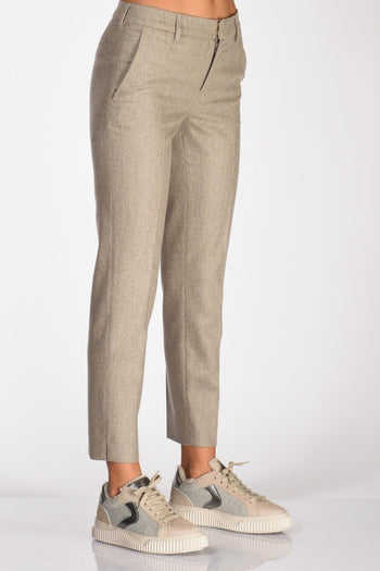 Pantalone New York Beige Chiaro Donna - 5