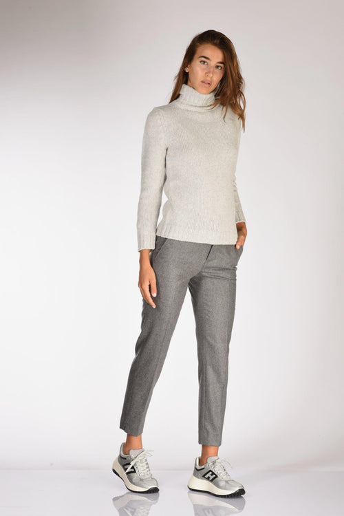 Pantalone New York Grigio Chiaro Donna - 2