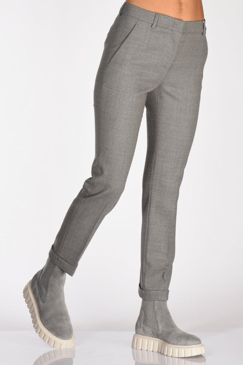 Slowear Pantalone Leyre Grigio Chiaro Donna