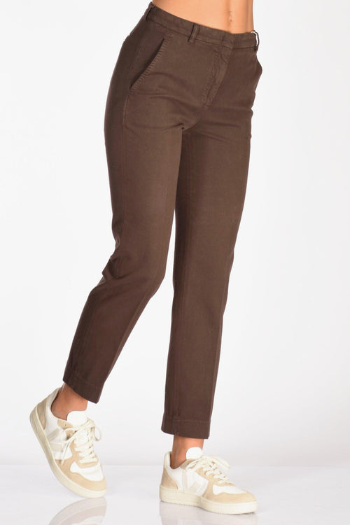 Slowear Pantalone Leyre Marrone Donna