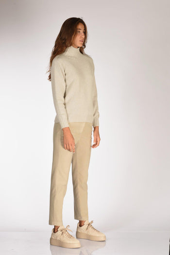 Slowear Maglia Collo Alto Beige Donna - 4