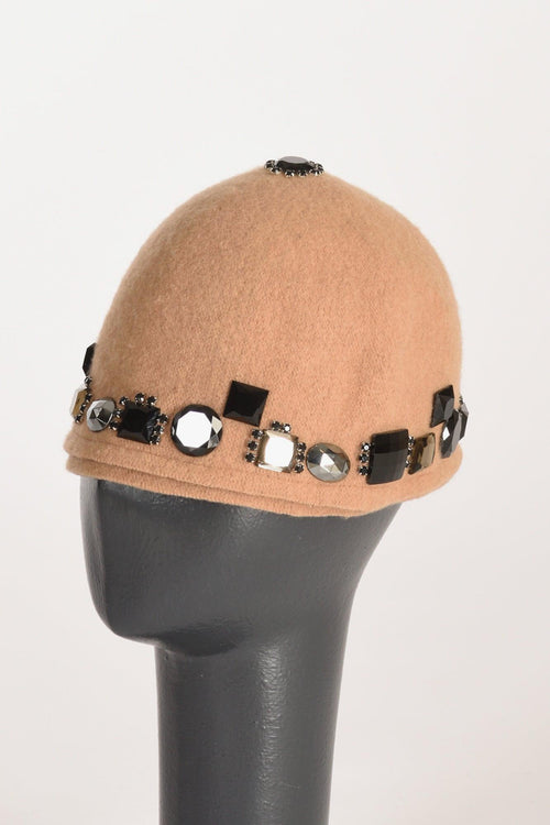 Cappello Decorato Beige Donna - 2