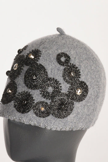 Cappello Decorato Grigio/argento Donna - 3