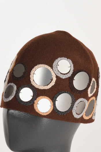 Cappello Decorato Marrone Donna - 3