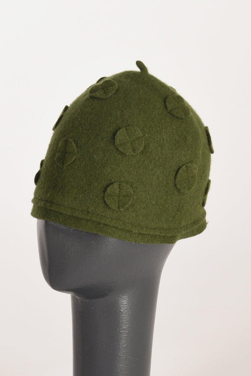 Cappello Decorato Verde Donna - 2