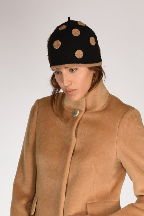 Cappello Decorato Nero/beige Donna