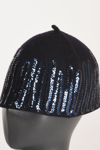 Cappello Decorato Blu Donna - 3