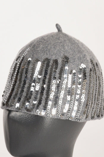 Cappello Decorato Grigio/argento Donna - 3