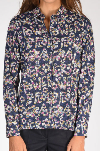 Camicia Stampata Blu/multicolor Donna - 3