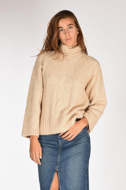 Collo Alto Beige Donna