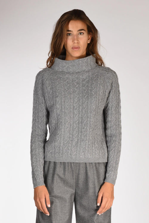 Maglia Treccia Grigio Donna - 2