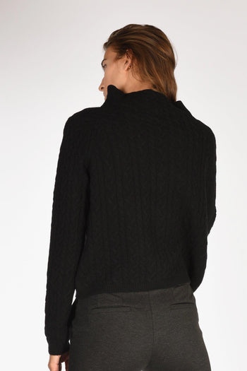 Maglia Treccia Nero Donna - 5